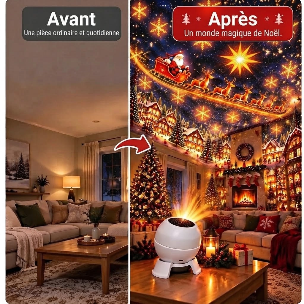 Projecteur de Noël USB pour murs et plafond