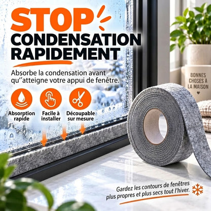 Bande adhésive anti-condensation pour fenêtres