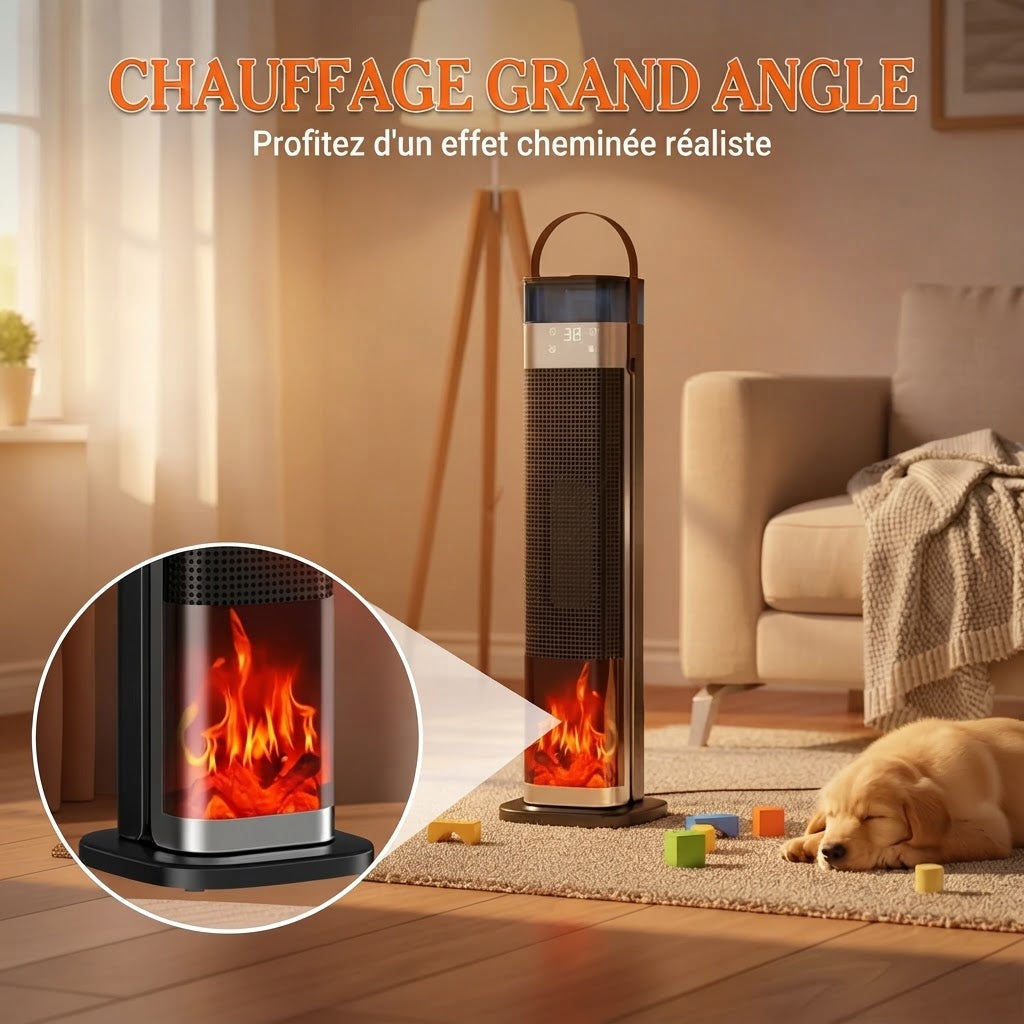 Chauffage d’appoint 2 en 1 avec humidificateur