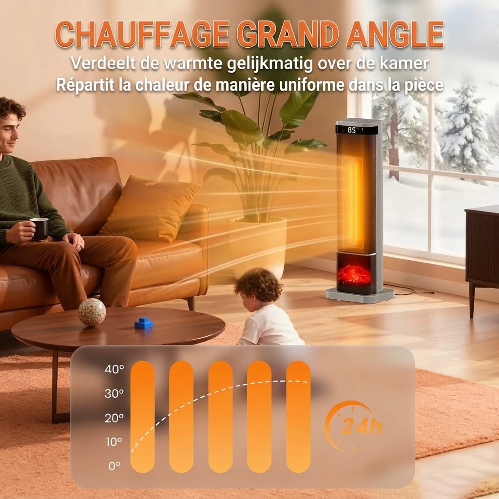 Chauffage d’appoint 2 en 1 avec humidificateur