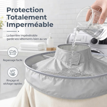 Cape de coiffure imperméable avec récupérateur de cheveux