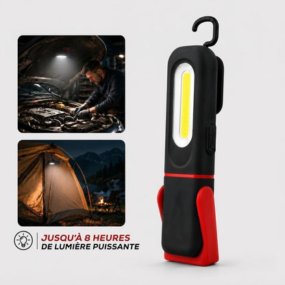 Lampe de travail LED COB rechargeable avec base magnétique