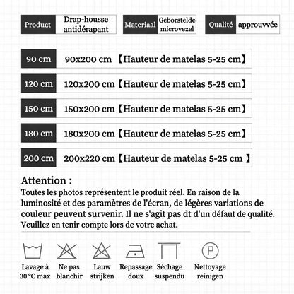 Ensemble de draps-housses doux 3 pièces avec ajustement élastique