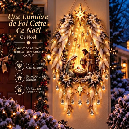 Décoration de Noël lumineuse avec ailes d’ange