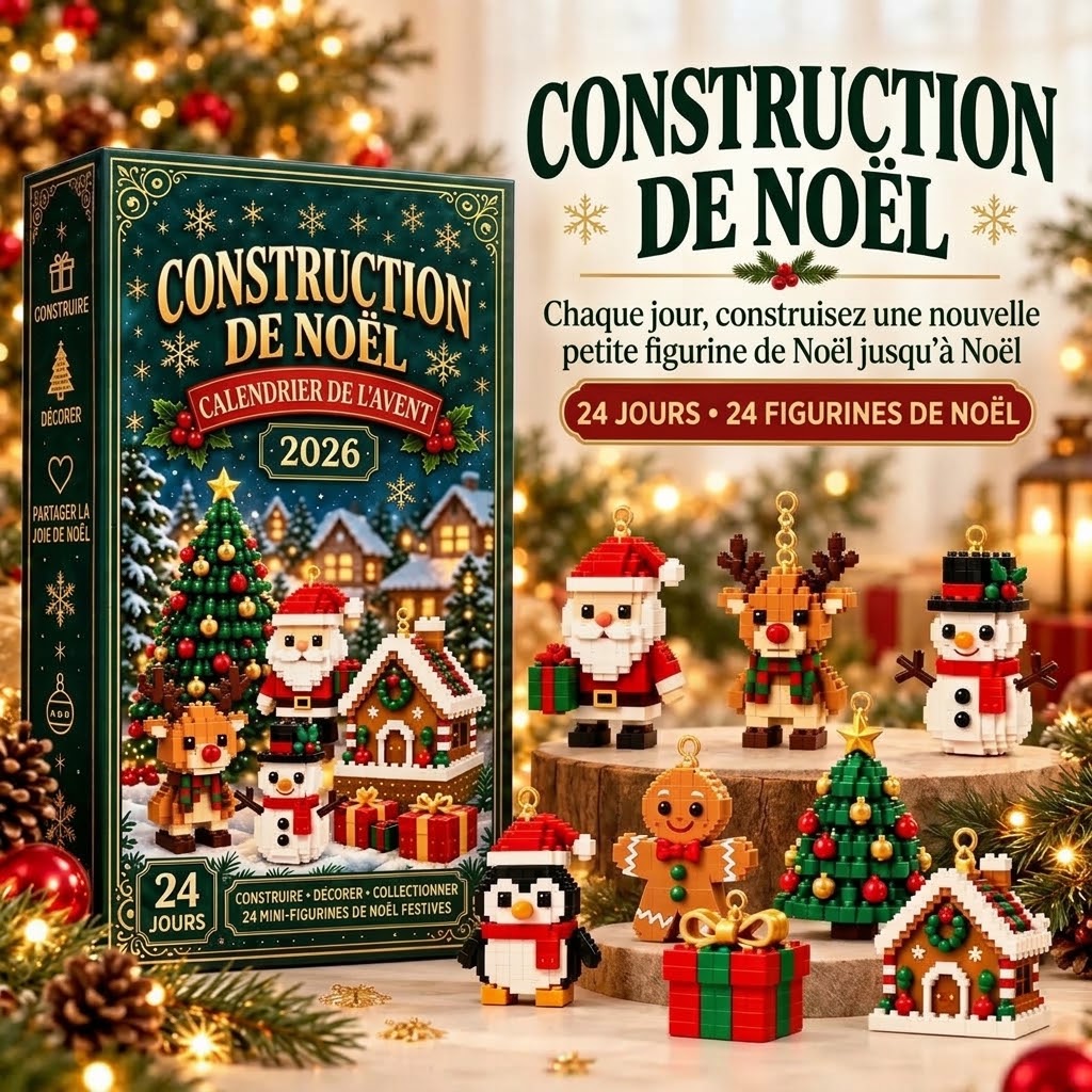 Calendrier de l’Avent Christmas Build avec figurines de Noël à construire