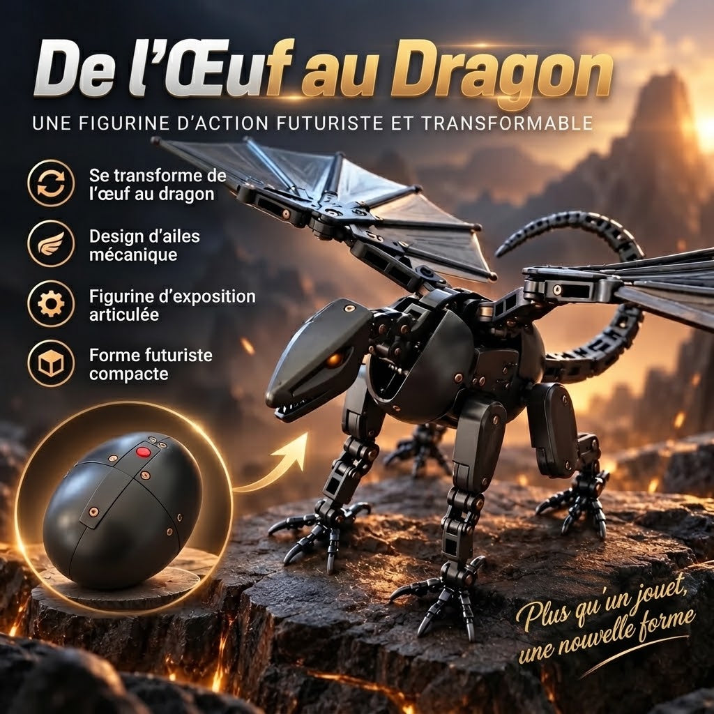 Œuf mécanique DragonMorph qui se transforme en dragon