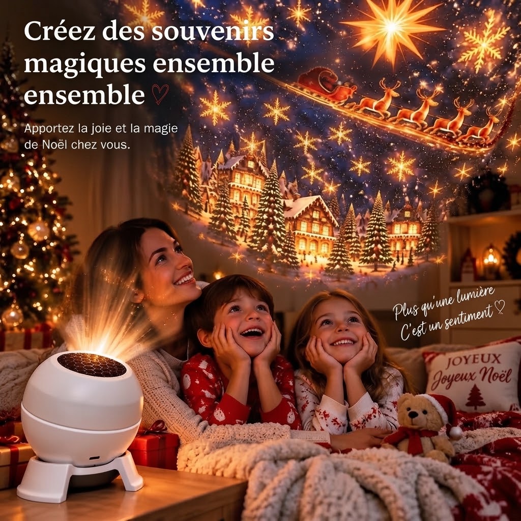 Projecteur de Noël USB pour murs et plafond