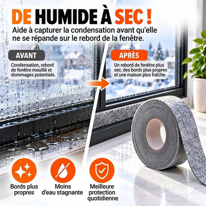 Bande adhésive anti-condensation pour fenêtres