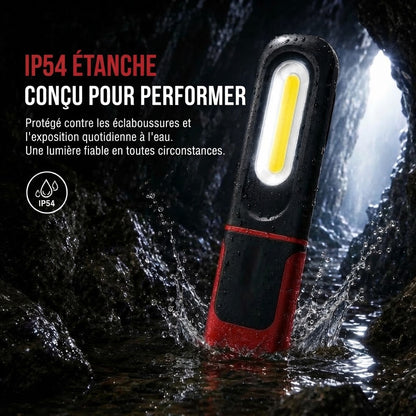 Lampe de travail LED COB rechargeable avec base magnétique