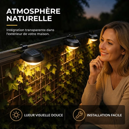Lampes LED solaires étanches pour gouttière
