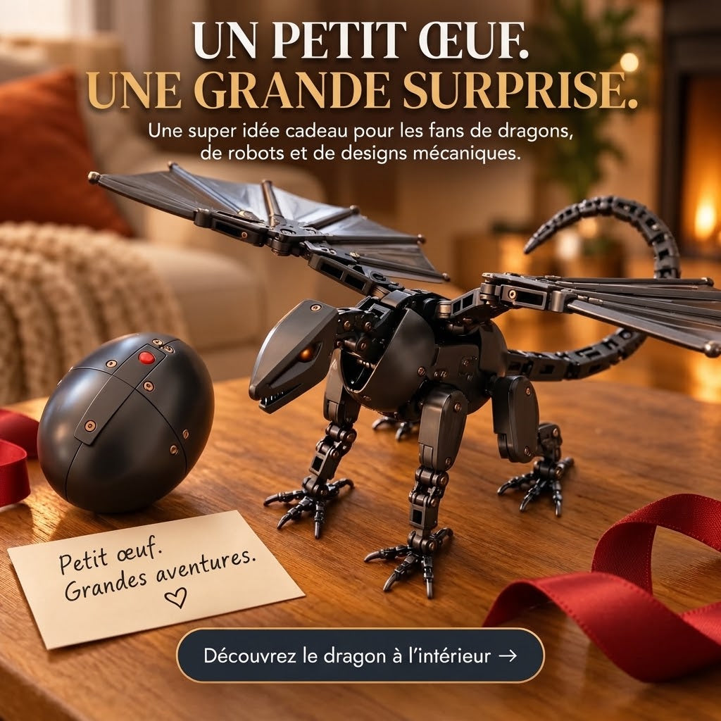 Œuf mécanique DragonMorph qui se transforme en dragon