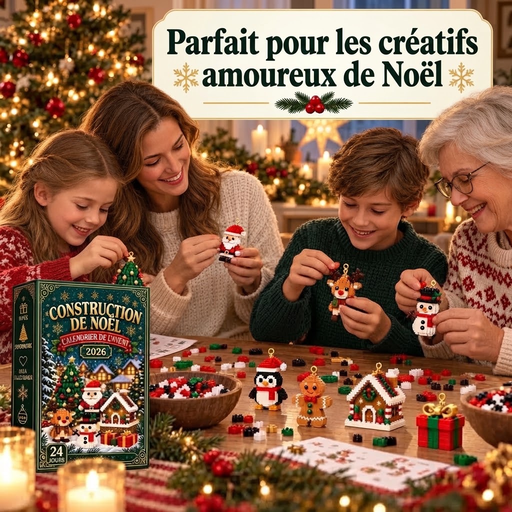 Calendrier de l’Avent Christmas Build avec figurines de Noël à construire