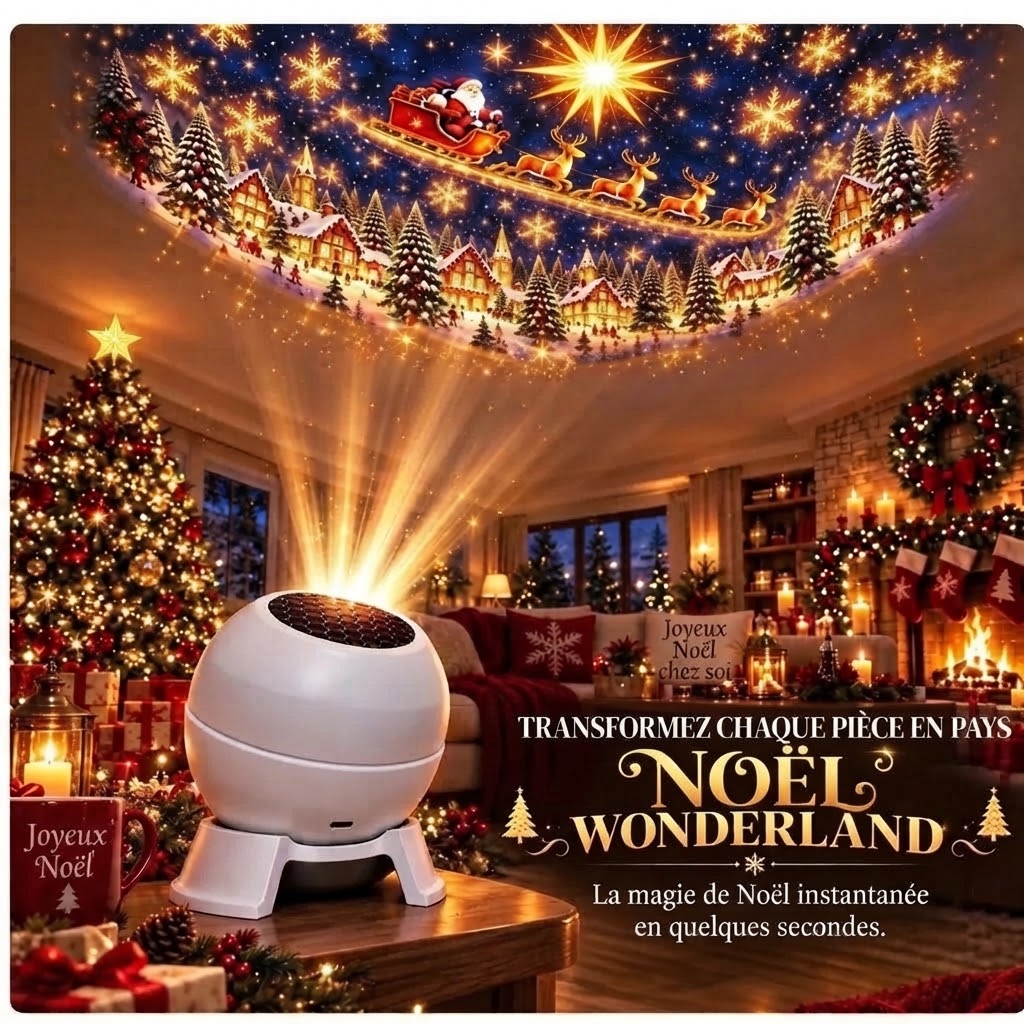 Projecteur de Noël USB pour murs et plafond