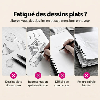 Livre de dessin 3D pour enfants avec activités de coloriage et de découpage
