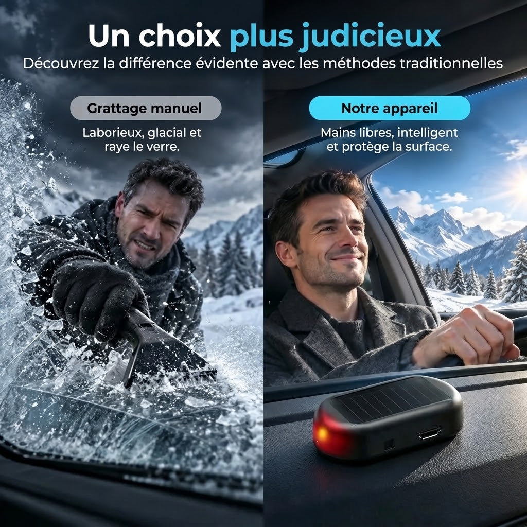 Dispositif électromagnétique contre la neige et le givre pour voitures