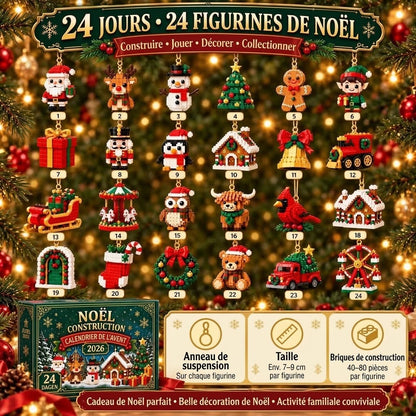 Calendrier de l’Avent Christmas Build avec figurines de Noël à construire