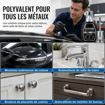Stylo professionnel de réparation chromée