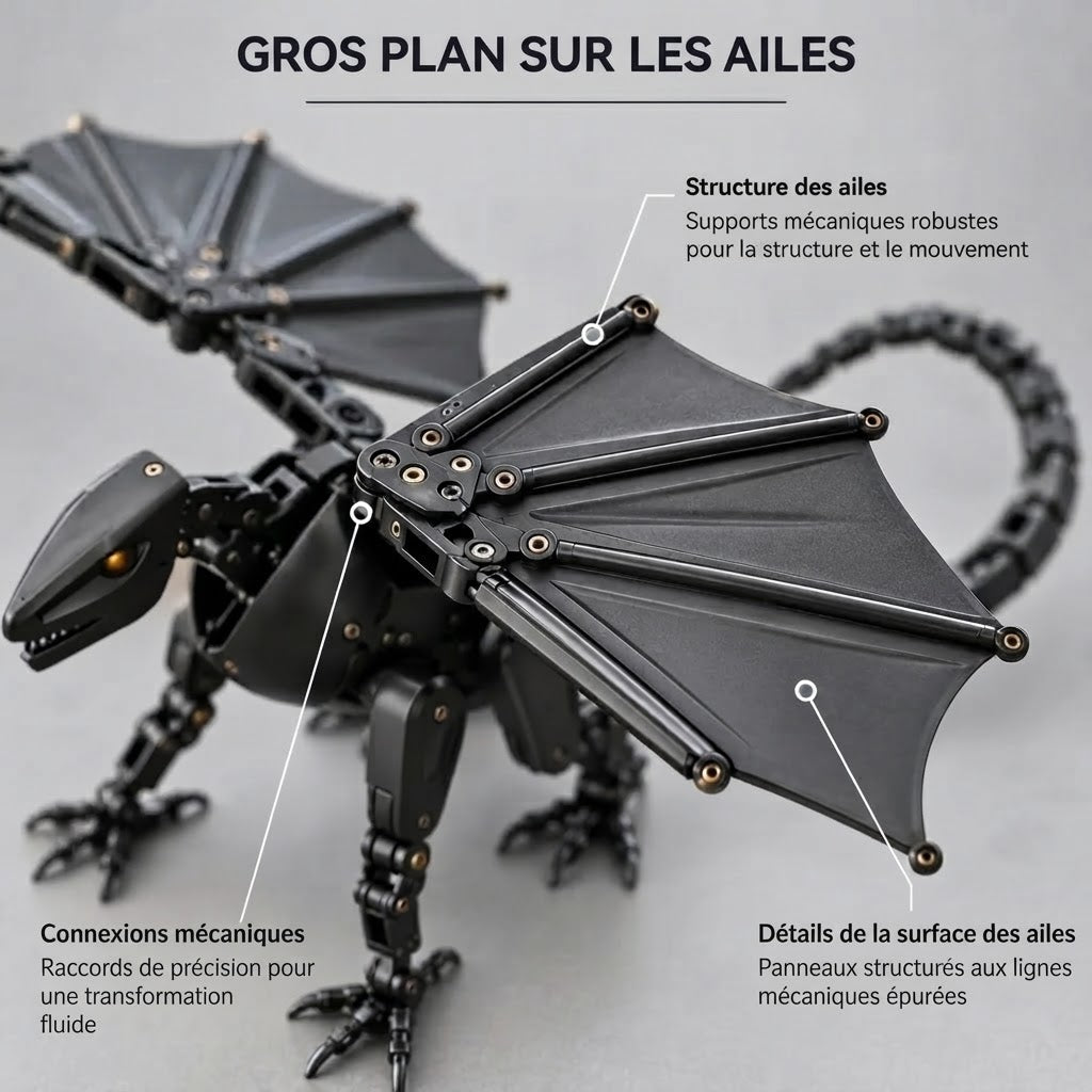 Œuf mécanique DragonMorph qui se transforme en dragon