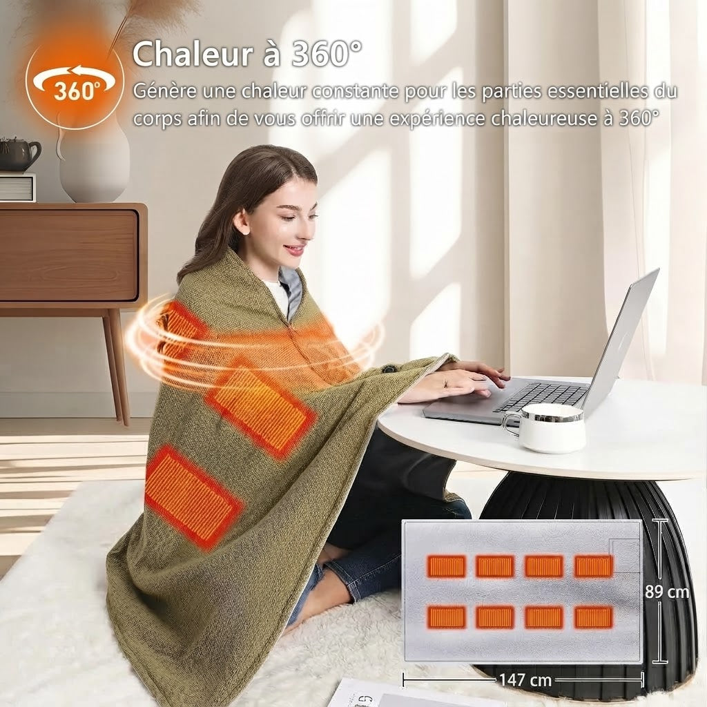 Écharpe chauffante électrique portable