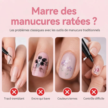 Set de 12 stylos nail art à double embout