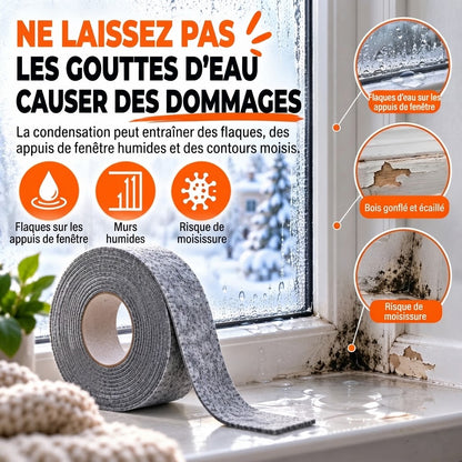 Bande adhésive anti-condensation pour fenêtres