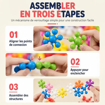 Blocs de construction flocon de neige 3D pour enfants
