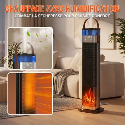 Chauffage d’appoint 2 en 1 avec humidificateur