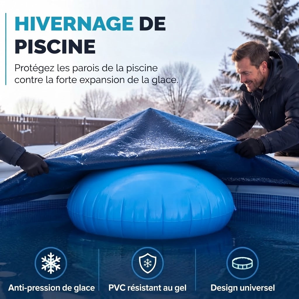 Coussin d’hivernage gonflable rond pour piscine
