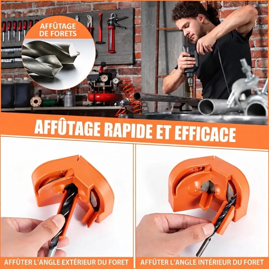Affûteuse multifonction avec disques diamantés pour forets et couteaux