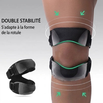 Genouillère réglable avec soutien de la rotule