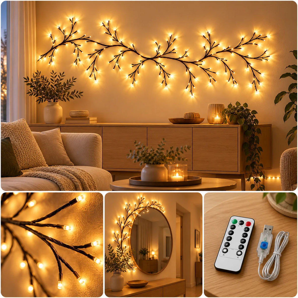 Branches décoratives LED Twinkle Wood