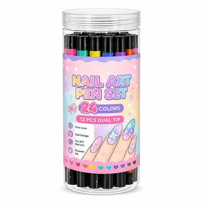 Set de 12 stylos nail art à double embout