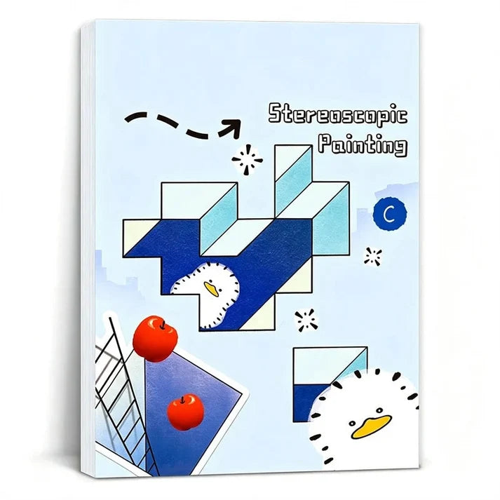 Livre de dessin 3D pour enfants avec activités de coloriage et de découpage