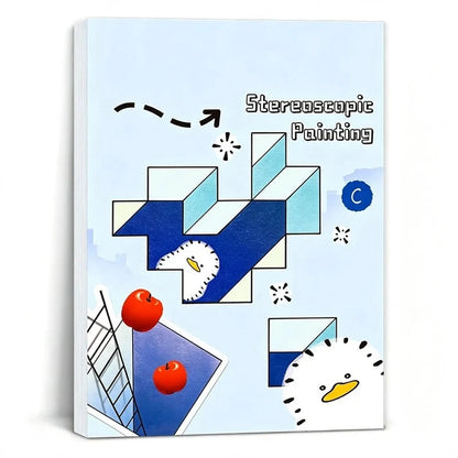 Livre de dessin 3D pour enfants avec activités de coloriage et de découpage
