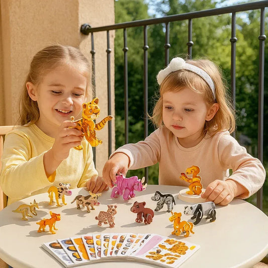 Set de puzzles 3D avec personnages de dessin animé pour enfants