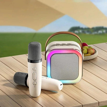 Mini kit karaoké pour enfants avec 2 microphones sans fil