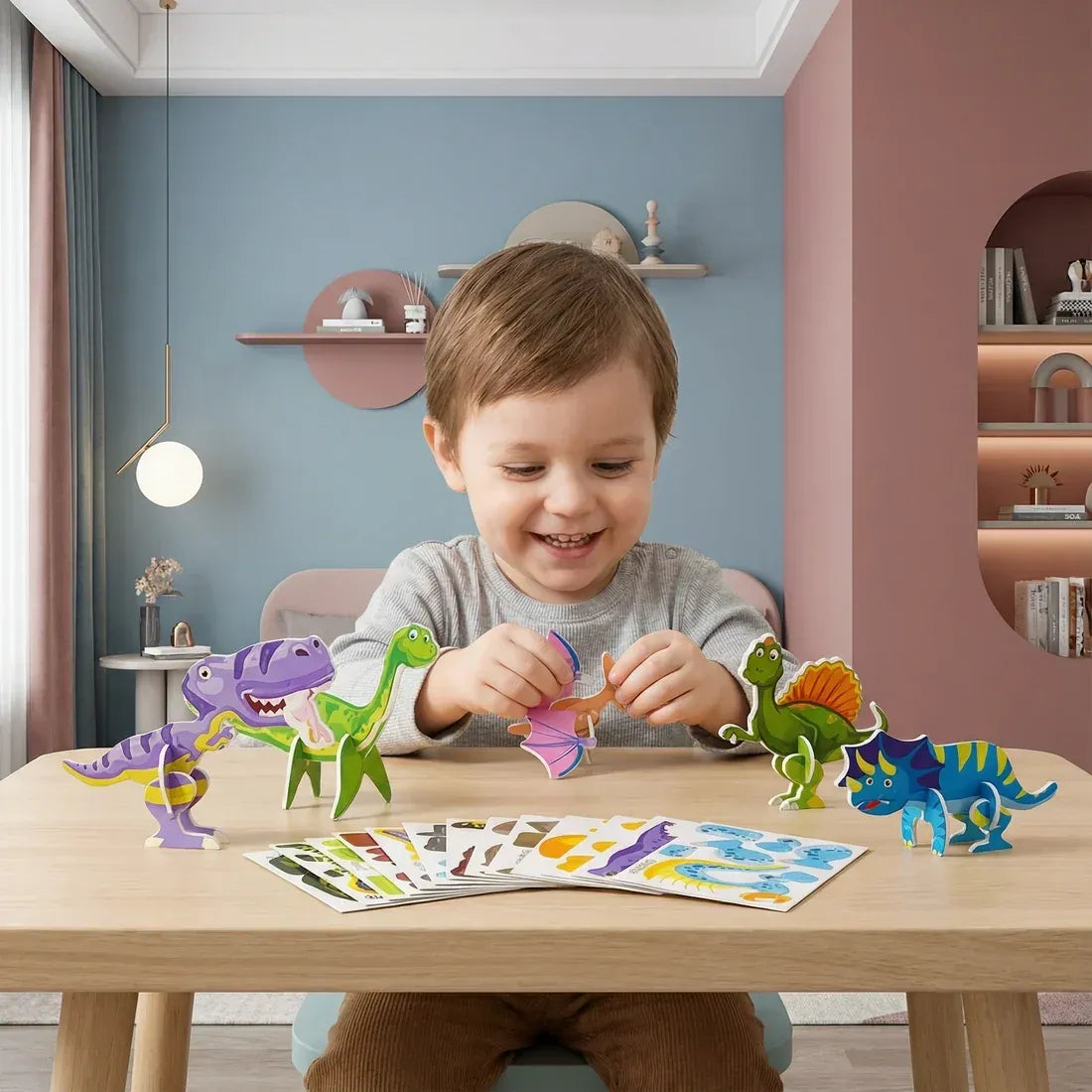 Set de puzzles 3D avec personnages de dessin animé pour enfants