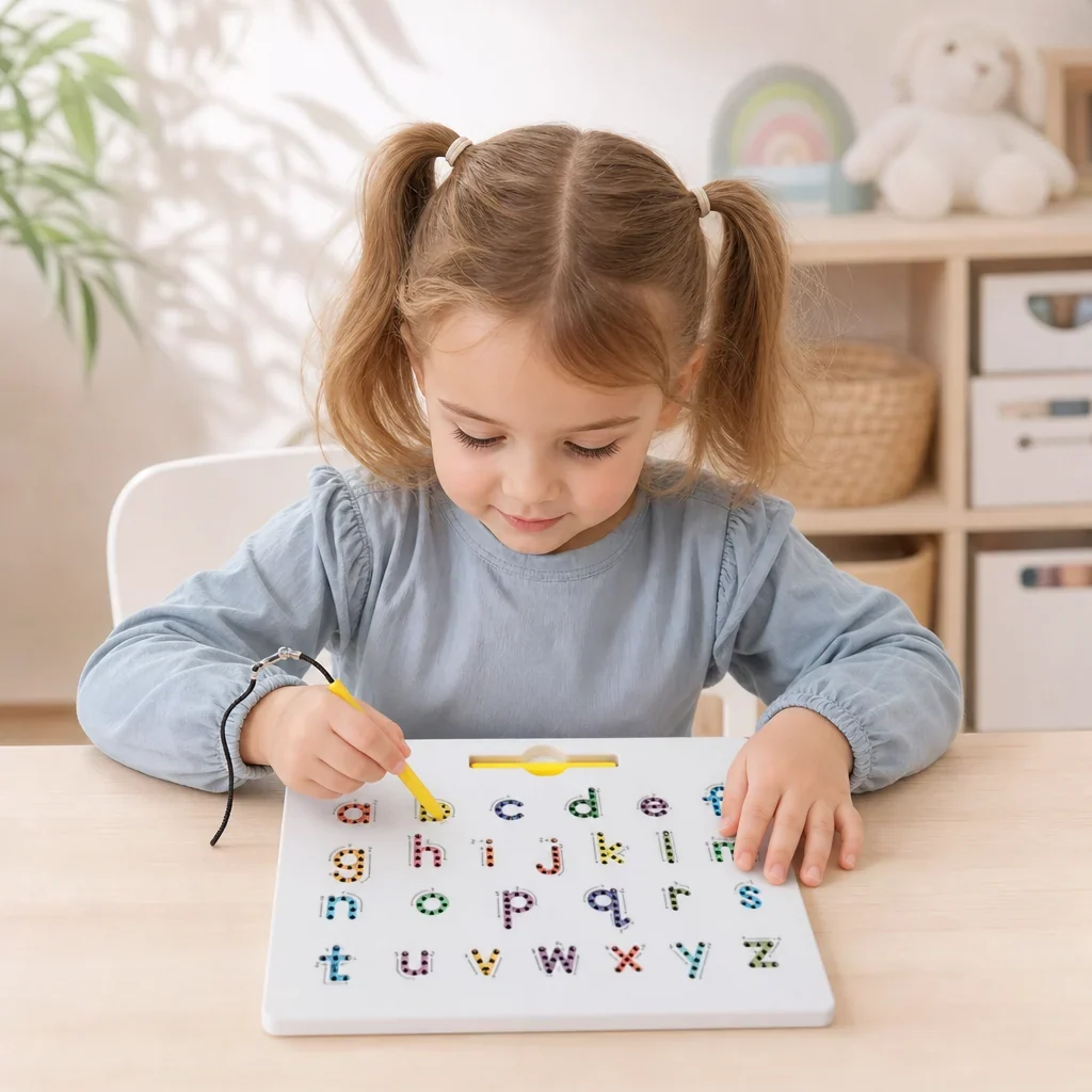 Tableau d’écriture magnétique 2 en 1 pour enfants