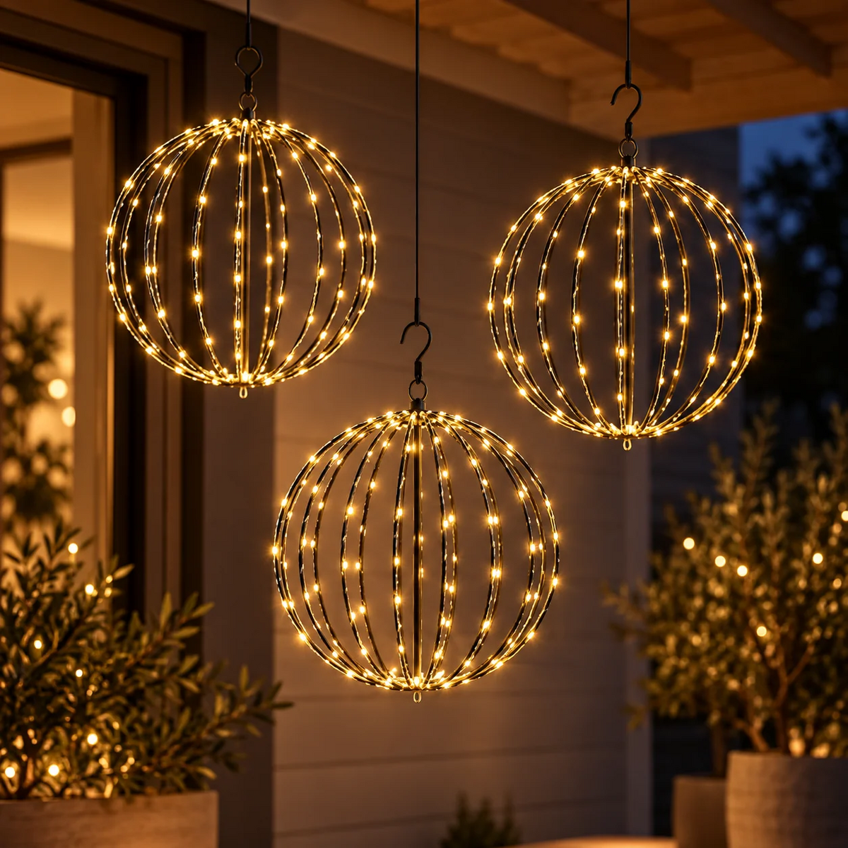 Boule lumineuse LED GlowBall à piles pour intérieur et extérieur