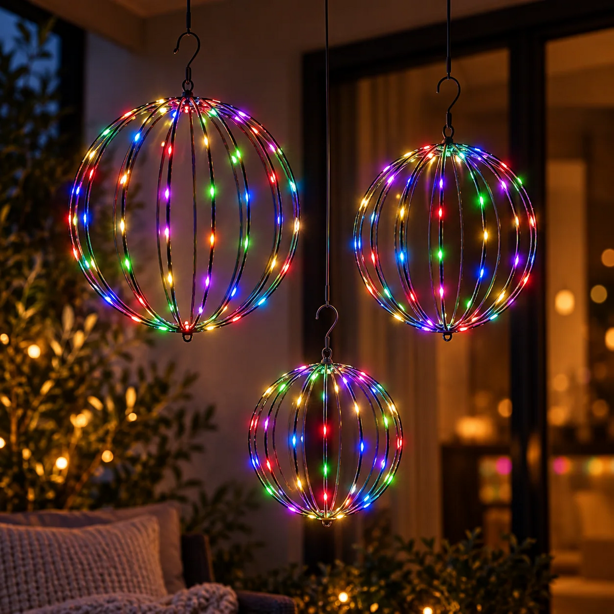 Boule lumineuse LED GlowBall à piles pour intérieur et extérieur