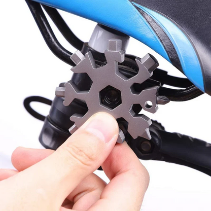 Outil multifonction en forme de flocon de neige avec 18 fonctions